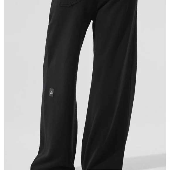 ALO Yoga Black wide leg serenity  Pant - Picture 7 of 8